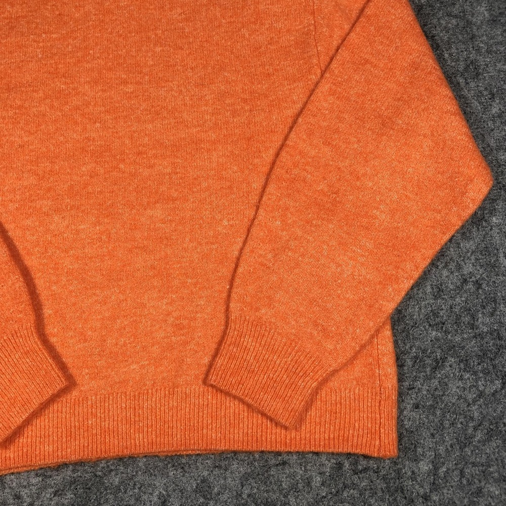 H&M Sweater Womens XS Orange Crewneck Tight Knit Pullover Stretch Long Sleeve - Picture 15 of 16